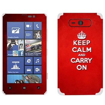  «Keep calm and carry on - »   Nokia Lumia 820
