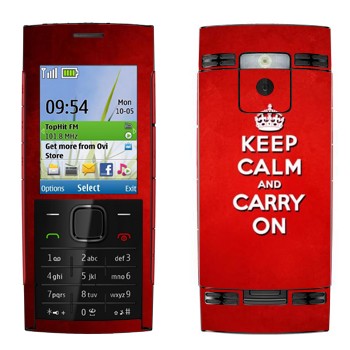   «Keep calm and carry on - »   Nokia X2-00