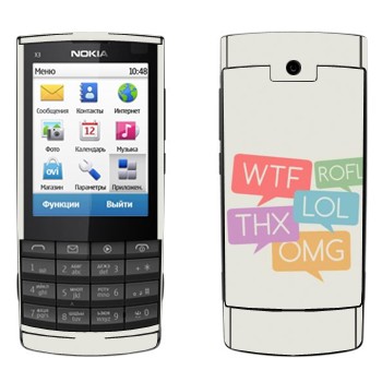   «WTF, ROFL, THX, LOL, OMG»   Nokia X3-02