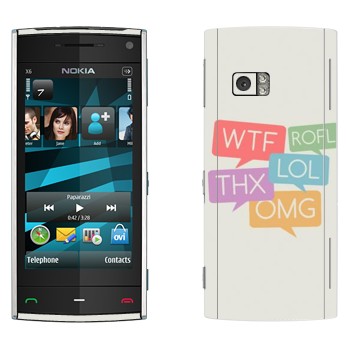   «WTF, ROFL, THX, LOL, OMG»   Nokia X6