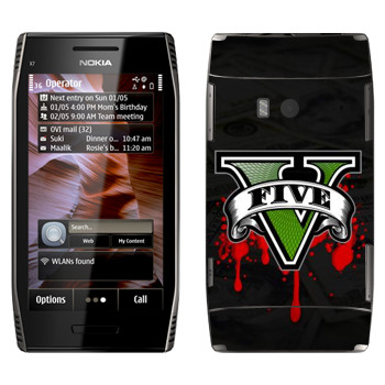   «GTA 5 - logo blood»   Nokia X7-00