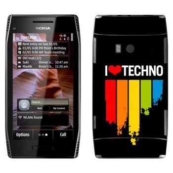  «I love techno»   Nokia X7-00