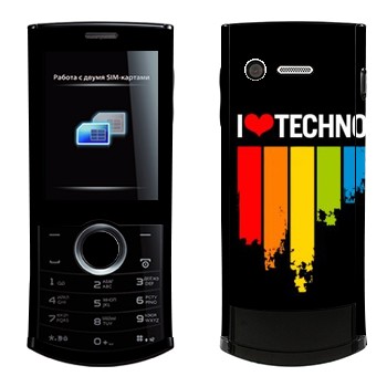   «I love techno»   Philips Xenium X503