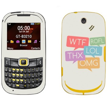   «WTF, ROFL, THX, LOL, OMG»   Samsung B3210