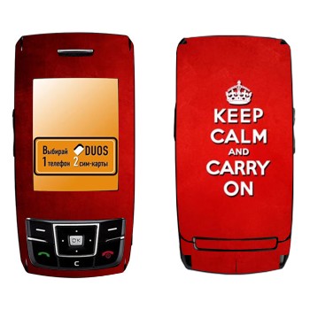  «Keep calm and carry on - »   Samsung D880 Duos