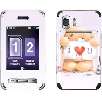   «  - I love You»   Samsung D980 Duos