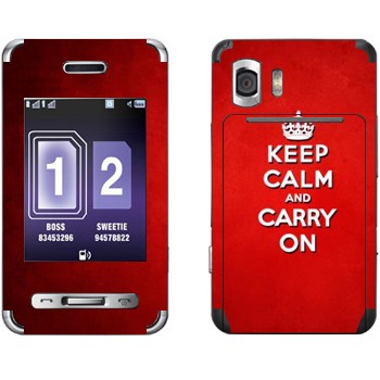   «Keep calm and carry on - »   Samsung D980 Duos