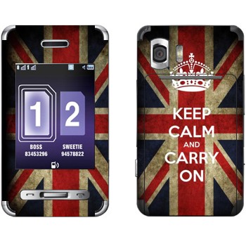   «Keep calm and carry on»   Samsung D980 Duos