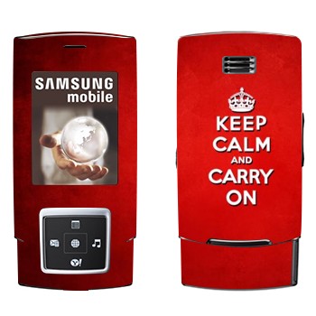   «Keep calm and carry on - »   Samsung E950