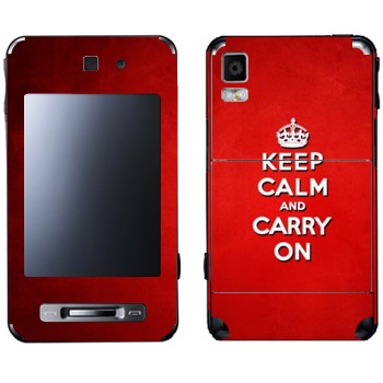   «Keep calm and carry on - »   Samsung F480