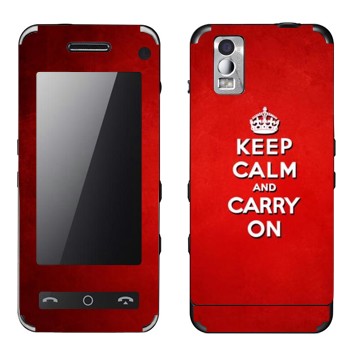   «Keep calm and carry on - »   Samsung F490