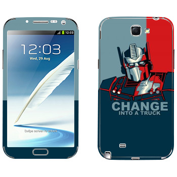   « : Change into a truck»   Samsung Galaxy Note 2