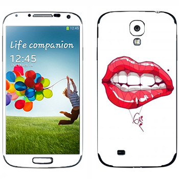 Виниловая наклейка «Губная помада» на телефон Samsung Galaxy S4
