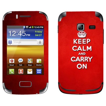   «Keep calm and carry on - »   Samsung Galaxy Y Duos