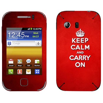   «Keep calm and carry on - »   Samsung Galaxy Y