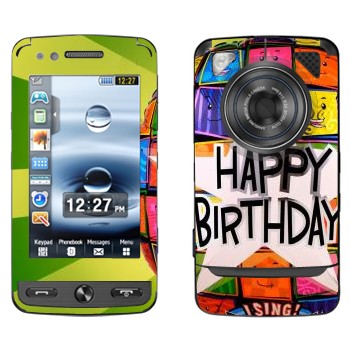   «  Happy birthday»   Samsung M8800 Pixon