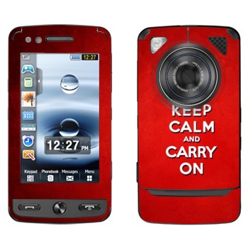   «Keep calm and carry on - »   Samsung M8800 Pixon