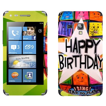   «  Happy birthday»   Samsung Omnia M