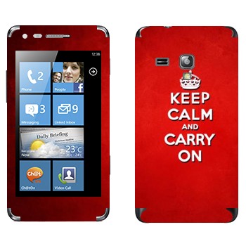  «Keep calm and carry on - »   Samsung Omnia M