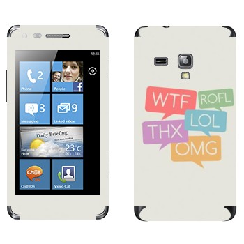   «WTF, ROFL, THX, LOL, OMG»   Samsung Omnia M