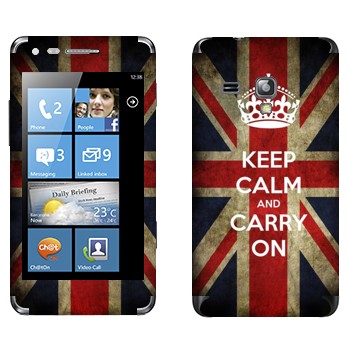   «Keep calm and carry on»   Samsung Omnia M