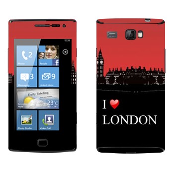   «I love London»   Samsung Omnia W