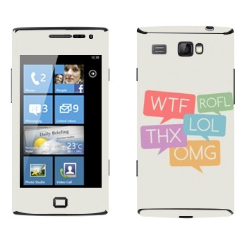   «WTF, ROFL, THX, LOL, OMG»   Samsung Omnia W