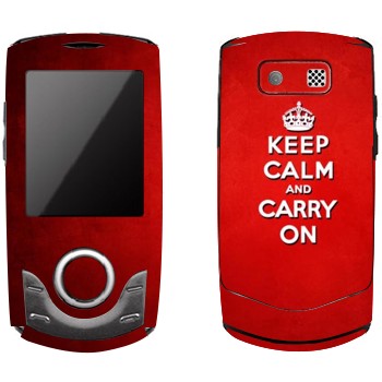  «Keep calm and carry on - »   Samsung S3100