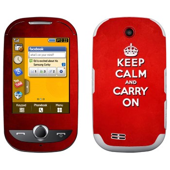   «Keep calm and carry on - »   Samsung S3650 Corby