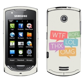   «WTF, ROFL, THX, LOL, OMG»   Samsung S5620 Monte