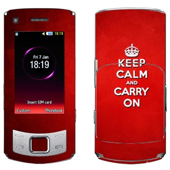   «Keep calm and carry on - »   Samsung S7350 Ultra