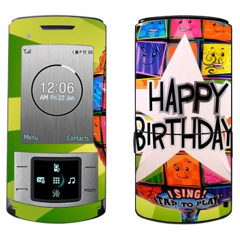  «  Happy birthday»   Samsung U900 Soul