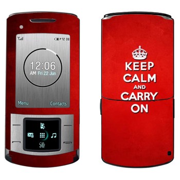   «Keep calm and carry on - »   Samsung U900 Soul