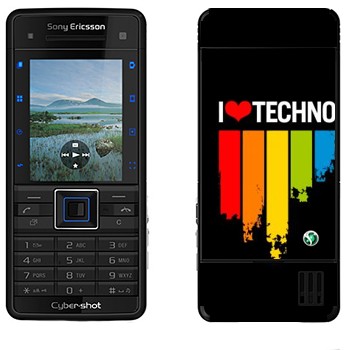   «I love techno»   Sony Ericsson C902