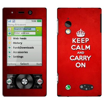   «Keep calm and carry on - »   Sony Ericsson G705