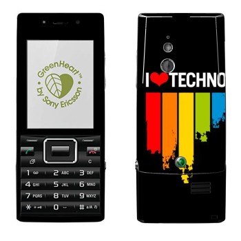   «I love techno»   Sony Ericsson J10 Elm