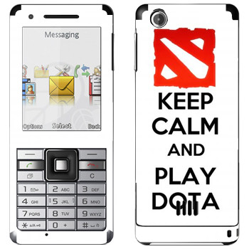  «Keep calm and Play DOTA»   Sony Ericsson J105 Naite