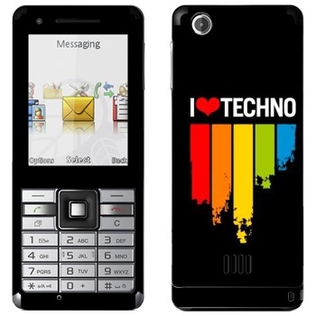   «I love techno»   Sony Ericsson J105 Naite