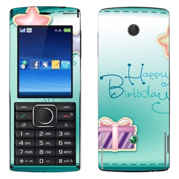   «Happy birthday»   Sony Ericsson J108 Cedar