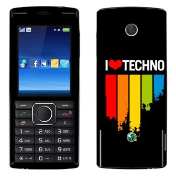   «I love techno»   Sony Ericsson J108 Cedar