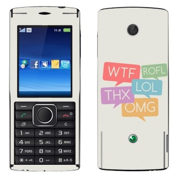   «WTF, ROFL, THX, LOL, OMG»   Sony Ericsson J108 Cedar