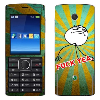   «Fuck yea»   Sony Ericsson J108 Cedar