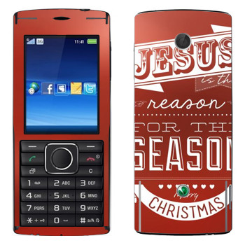   «Jesus is the reason for the season»   Sony Ericsson J108 Cedar