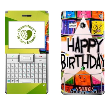   «  Happy birthday»   Sony Ericsson M1 Aspen