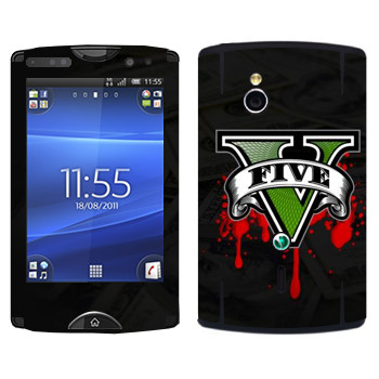   «GTA 5 - logo blood»   Sony Ericsson SK17i Xperia Mini Pro