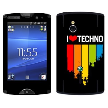   «I love techno»   Sony Ericsson SK17i Xperia Mini Pro