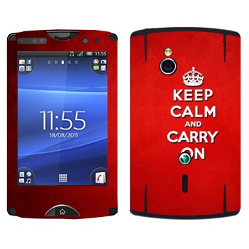   «Keep calm and carry on - »   Sony Ericsson SK17i Xperia Mini Pro