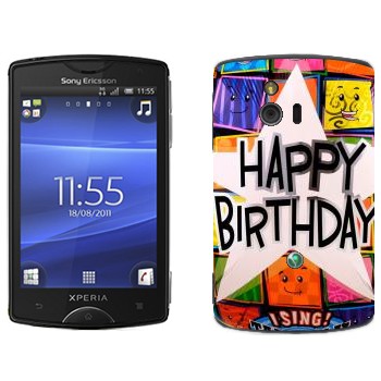   «  Happy birthday»   Sony Ericsson ST15i Xperia Mini