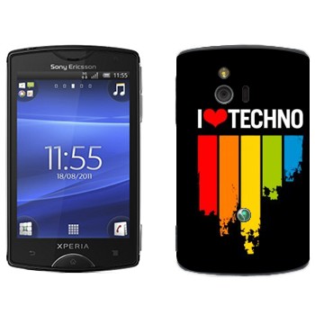   «I love techno»   Sony Ericsson ST15i Xperia Mini
