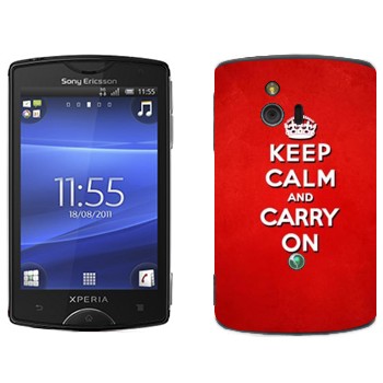   «Keep calm and carry on - »   Sony Ericsson ST15i Xperia Mini